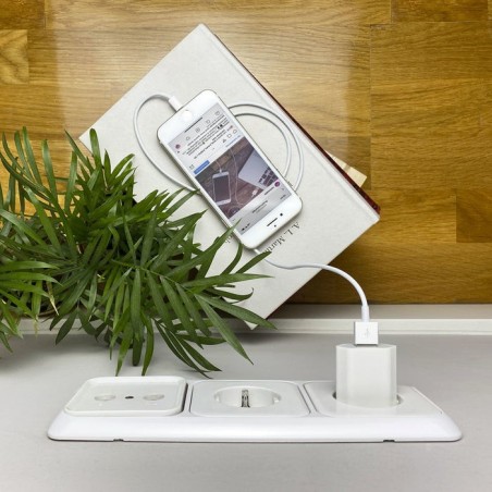 Nanocable mini cargador de red usb 5v - blanco