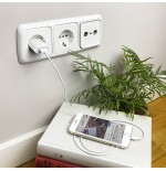 Nanocable mini cargador de red usb 5v - blanco