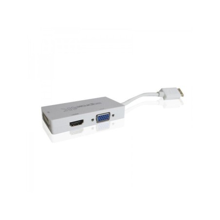 Approx adaptador displayport a vga / dvi / hdmi  4k  blanco