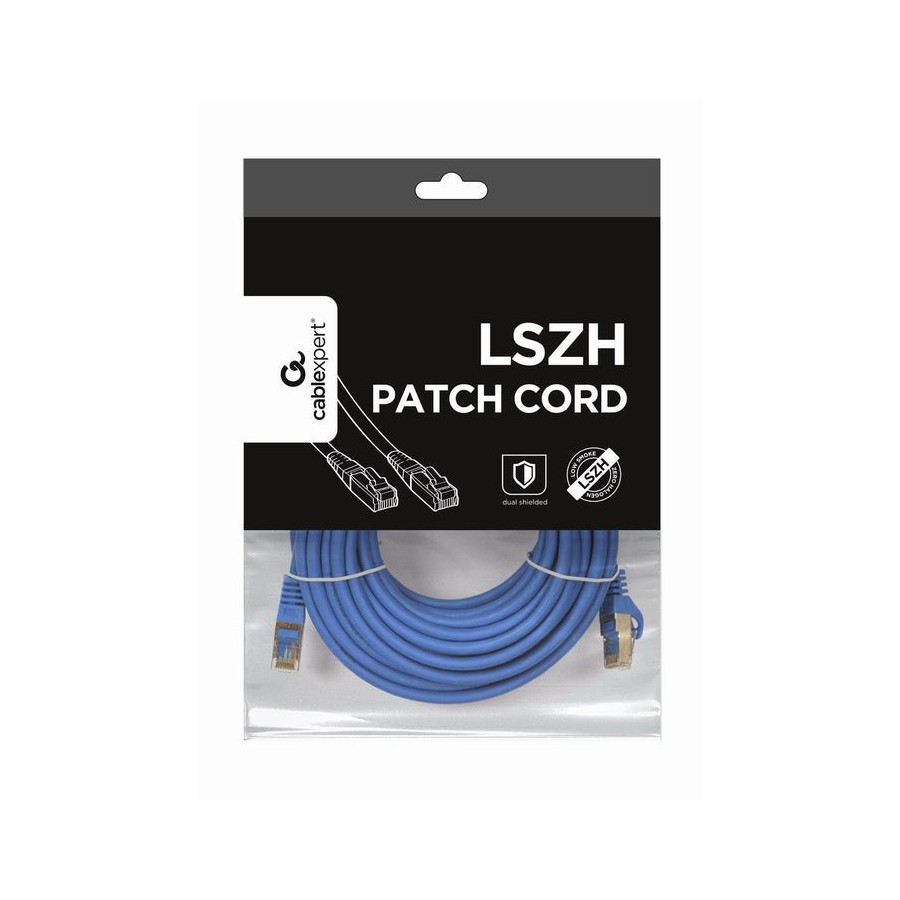 Gembird pp6a-lszhcu-b-10m cable de red azul cat6a s/ftp (s-stp) 10m