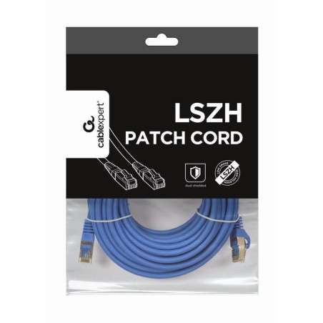 Gembird pp6a-lszhcu-b-10m cable de red azul cat6a s/ftp (s-stp) 10m