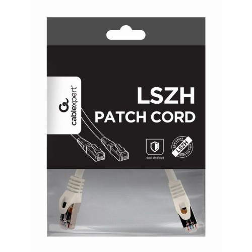 Gembird pp6a-lszhcu-w-0.25m cable de red rj45 cat.6a sftp lszh 0.25m blanco