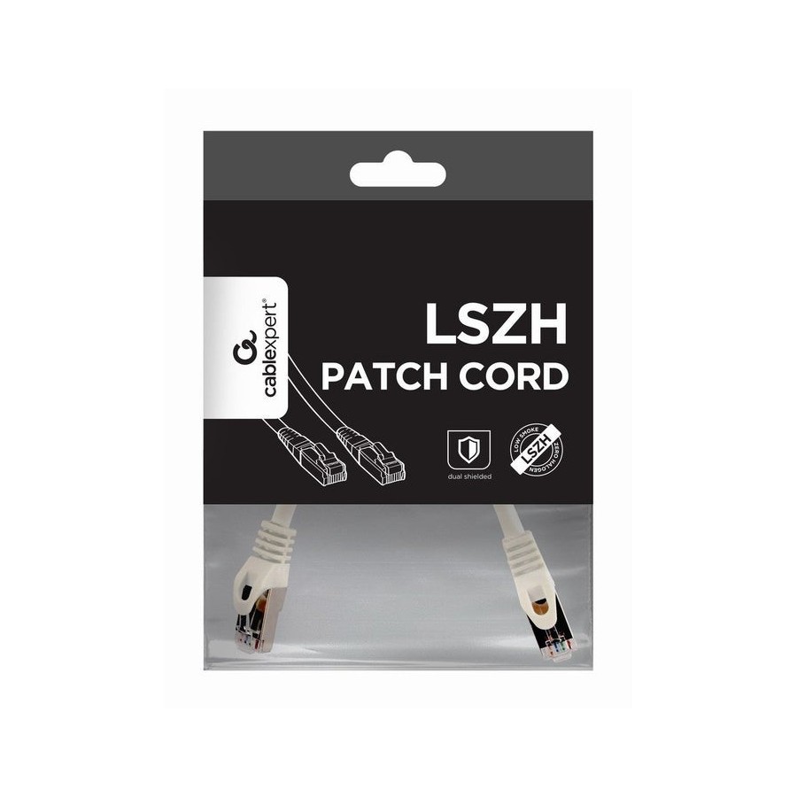 Gembird pp6a-lszhcu-w-0.25m cable de red rj45 cat.6a sftp lszh 0.25m blanco