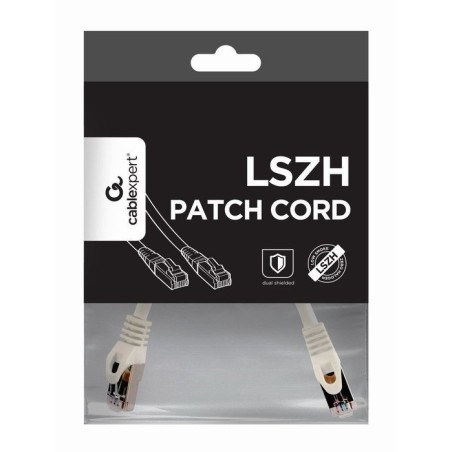 Gembird pp6a-lszhcu-w-0.25m cable de red rj45 cat.6a sftp lszh 0.25m blanco