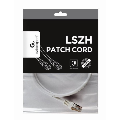 Gembird pp6a-lszhcu-w-1m cable de red blanco cat6a s/ftp (s-stp)