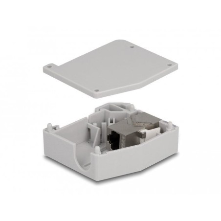 Delock adaptador de carril din con módulo keystone rj45 hembra a rj45 hembra cat.6a
