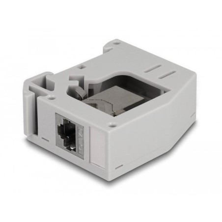 Delock adaptador de carril din con módulo keystone rj45 hembra a rj45 hembra cat.6a