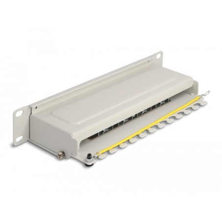 Delock panel de conexiones de 10" de 8 puertos cat.6a 1u gris