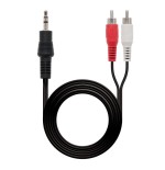 Nanocable cable audio estereo jack 3.5mm macho a 2x rca macho 5m - negro