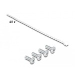Delock patch panel keystone de 19" de 48 puertos con alivio de tensión 2u gris