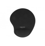 Delock alfombrilla para raton ergonómica con reposa muñecas de gel negro 230 x 202 x 24 mm