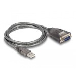 Delock adaptador usb 2.0 tipo-a a 1 x serial rs-232 d-sub 9 pin macho con tuercas con 3 x led 1 m