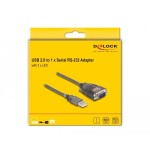 Delock adaptador usb 2.0 tipo-a a 1 x serial rs-232 d-sub 9 pin macho con tuercas con 3 x led 1 m