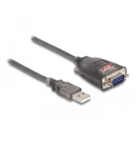 Delock adaptador usb 2.0 tipo-a a 1 x serial rs-232 d-sub 9 pin macho con tuercas con 3 x led 1 m