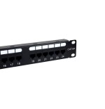 Phasak panel de transferencia utp 19" cat. 6a dual 24 puertos 1u negro