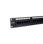Phasak panel de transferencia utp 19" cat. 6a dual 24 puertos 1u negro