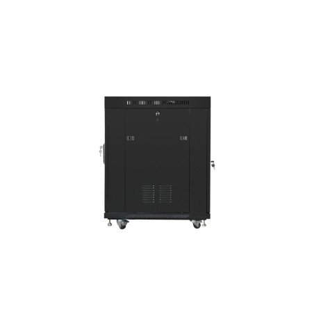 Armario rack 19" autónomo 15u/800x1000 lcd con puerta cristal negro lanberg (flat pack)