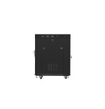 Armario rack 19" autónomo 15u/800x1000 lcd con puerta cristal negro lanberg (flat pack)