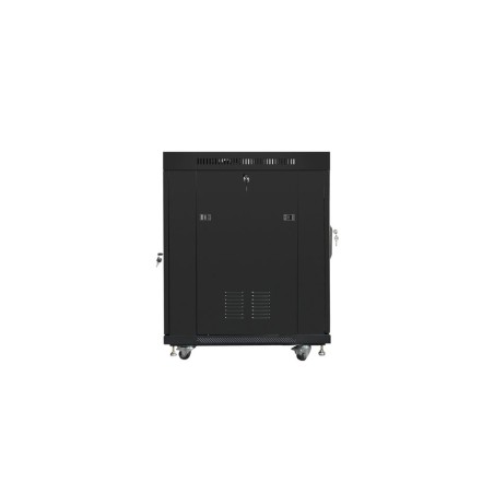 Armario rack 19" autónomo 15u/800x1000 lcd con puerta cristal negro lanberg (flat pack)