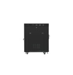 Armario rack 19" autónomo 15u/800x1000 lcd con puerta cristal negro lanberg (flat pack)