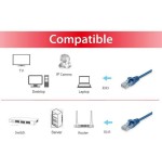 Equip cable de red u/utp categoria 6 0.5m color azul