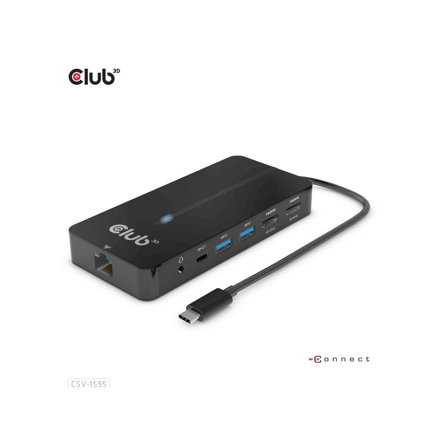 Club3d usb-7-in1-hub usb-c  2xhdmi/2xusb/rj45/usb-c 100w retail