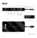 Club3d usb-7-in1-hub usb-c  2xhdmi/2xusb/rj45/usb-c 100w retail