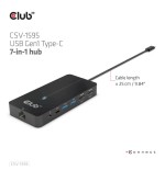 Club3d usb-7-in1-hub usb-c  2xhdmi/2xusb/rj45/usb-c 100w retail