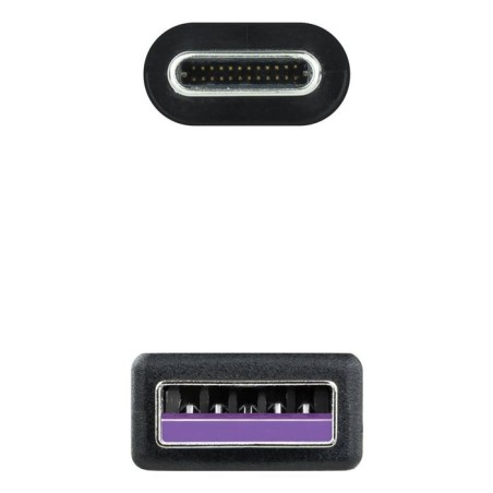 Nanocable cable usb-c 2.0 macho a usb-a macho 1m