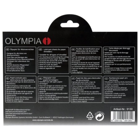 Olympia 9130 accesorio para destructoras de papel 12 pieza(s) aceite lubricante