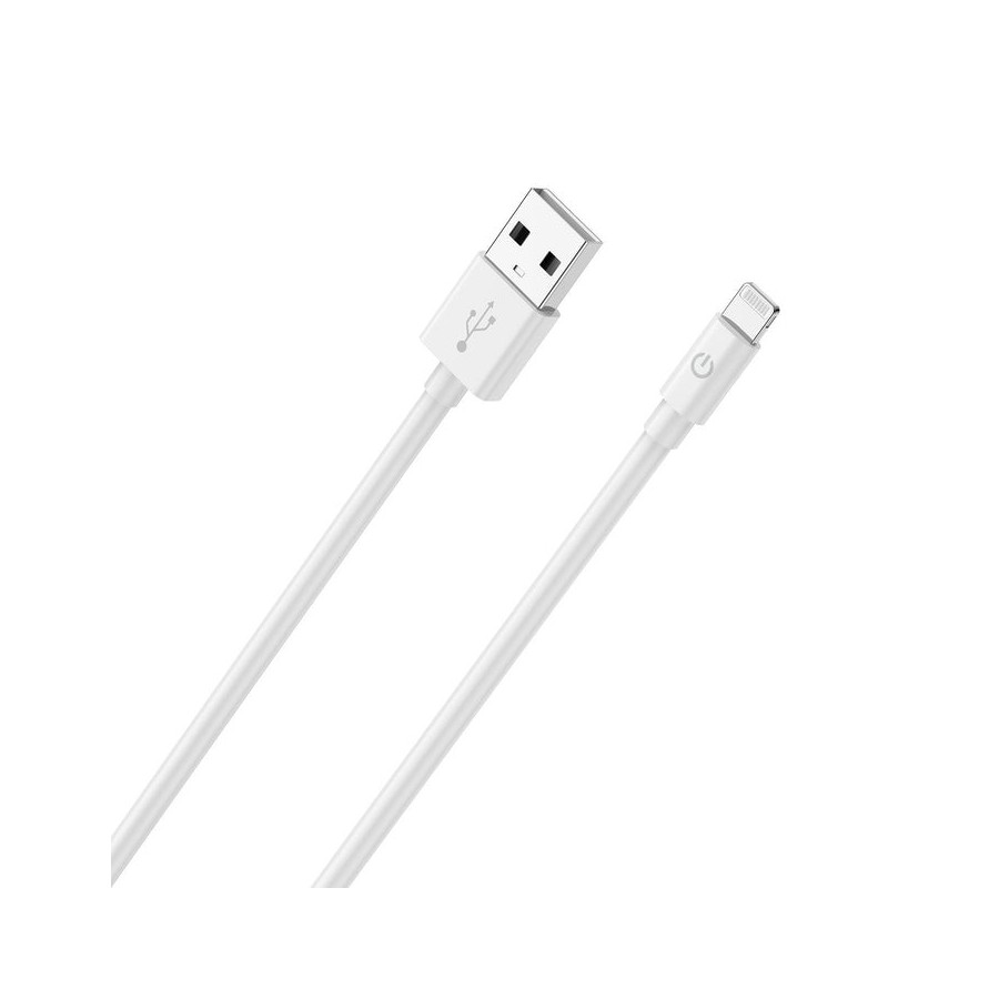 Cable de carga/datos realpower lightning 2m blanco certificado mfi