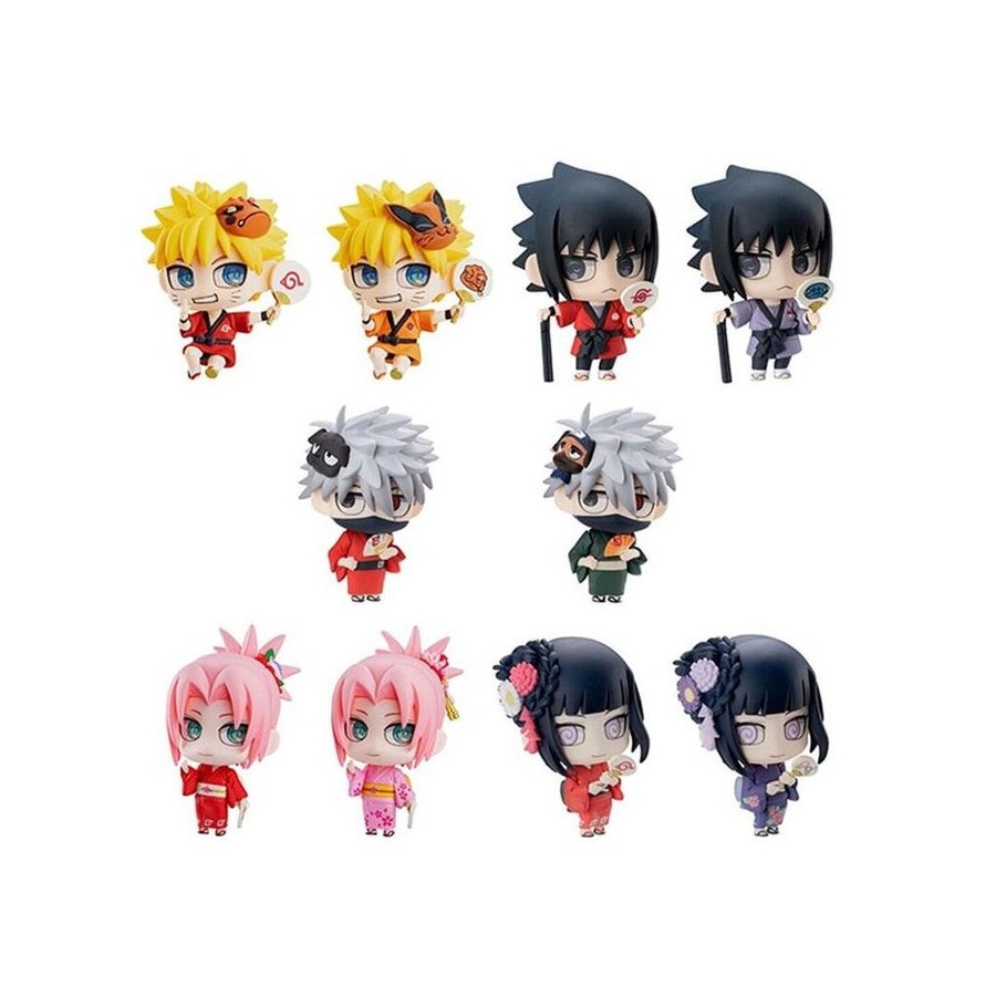 Set figuras megahouse naruto shippuden petit chara land 10th anniversary