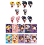 Set figuras con postales megahouse naruto shippuden petit chara land 10th anniversary
