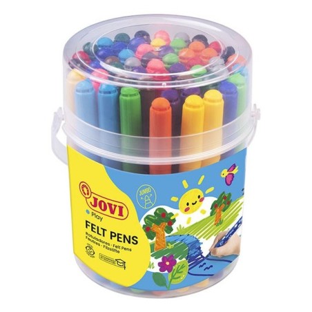 Jovi bote 48 rotuladores maxi colores surtidos
