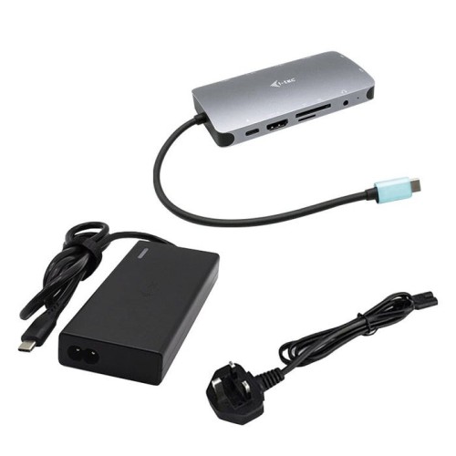 I-tec dock usb-c metal nano hdmi/vga with lan + universal charger 77 w