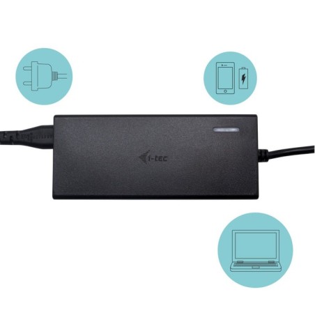 I-tec dock usb-c metal nano hdmi/vga with lan + universal charger 77 w