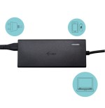 I-tec dock usb-c metal nano hdmi/vga with lan + universal charger 77 w