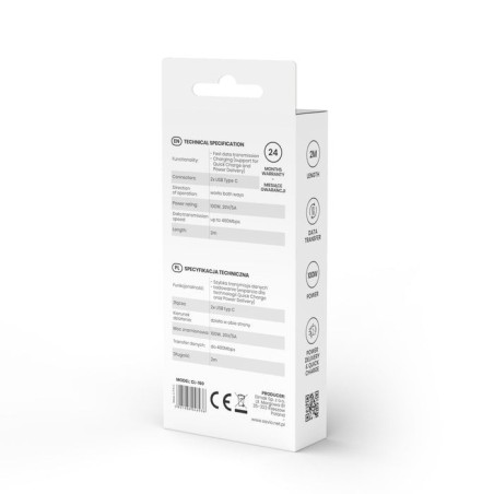 Cable savio usb tipo c - usb tipo c 5a 2m cl-160