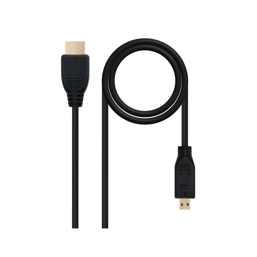 Nanocable cable micro hdmi v1.4 macho a hdmi v1.4 macho 0.80m - alta velocidad - negro
