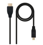 Nanocable cable micro hdmi v1.4 macho a hdmi v1.4 macho 0.80m - alta velocidad - negro