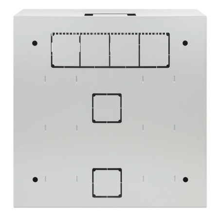 Intellinet 713641 armario de pared de bajo perfil de 19" con postes horizontales 4u y verticales 2u gris