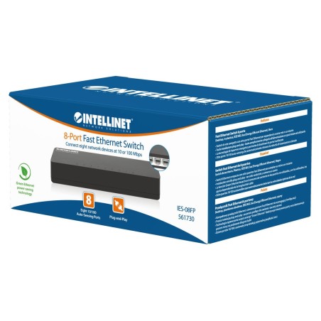 Intellinet 561730 switch 8p fast ethernet (10/100) negro
