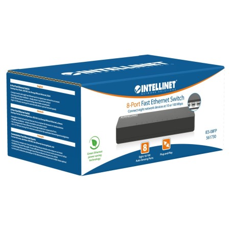 Intellinet 561730 switch 8p fast ethernet (10/100) negro