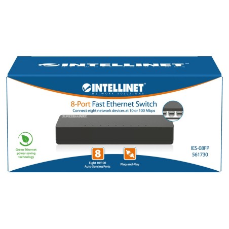 Intellinet 561730 switch 8p fast ethernet (10/100) negro
