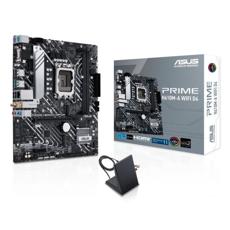 Placa base asus prime h610m-a wifi d4 intel h610 1700 micro atx 2 ddr4 vga hdmi dp wi-fi pcie4 2x m.2