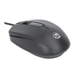 Ratón manhattan comfort ii optico usb negro