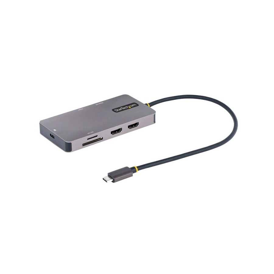 Dock startech usb-c multiport 2x hdmi 4k 100w pd tb3, gige, 30cm