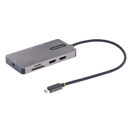 Dock startech usb-c multiport 2x hdmi 4k 100w pd tb3, gige, 30cm