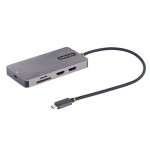 Dock startech usb-c multiport 2x hdmi 4k 100w pd tb3, gige, 30cm