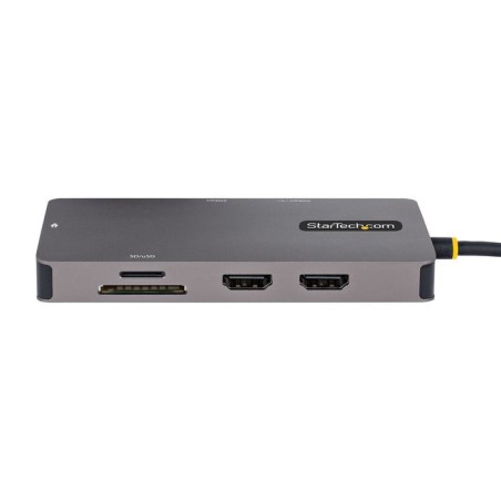 Dock startech usb-c multiport 2x hdmi 4k 100w pd tb3, gige, 30cm